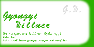 gyongyi willner business card